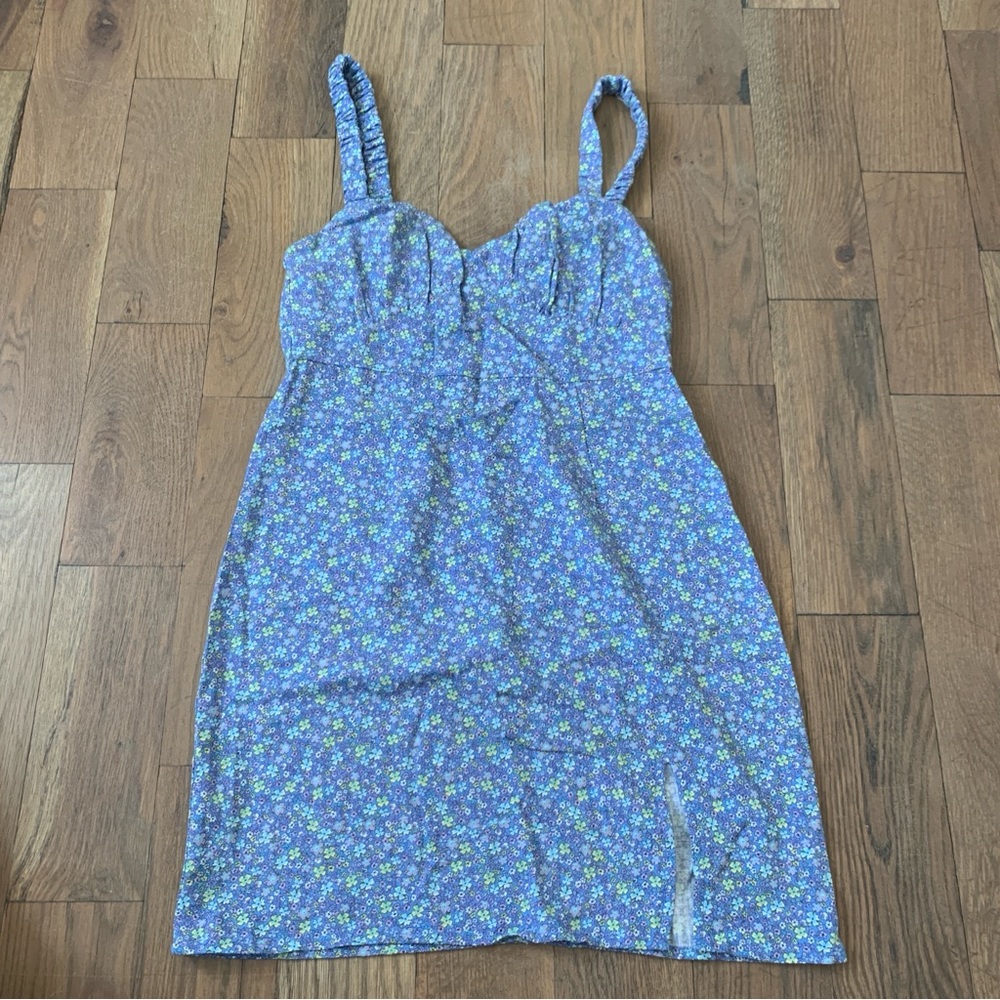 Aeropostale Blue Floral Sleeveless Dress NWT Size Medium - Picture 1 of 7